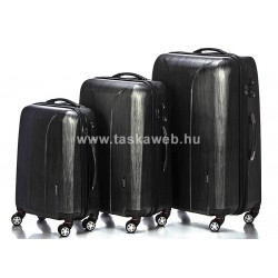 Yearz NEW CARAT fekete cirmos négykerekű nagy bőrönd Y088-L