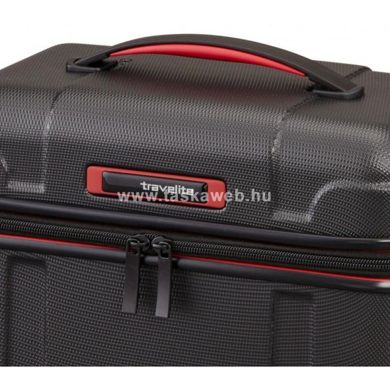 Travelite VECTOR fekete-piros kozmetikai táska 72003