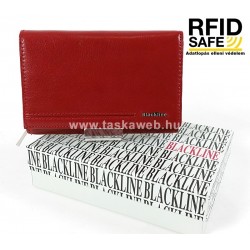 BLACKLINE RF védett, piros női pénz-és irattárca W8994-3