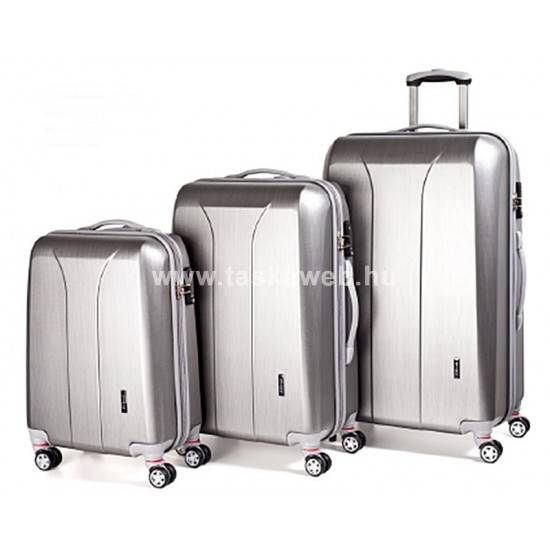 Yearz NEW CARAT ezüst cirmos négykerekű nagy bőrönd Y088-L