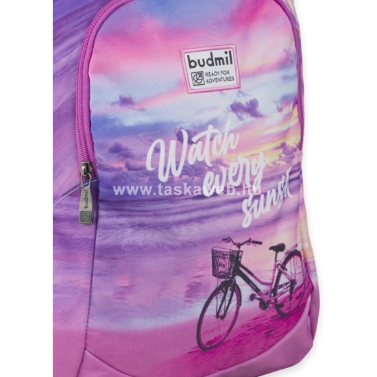 EDWIN 23 ovális Budmil hátizsák, iskolatáska lila-rózsaszín biciklis 10110149-S67
