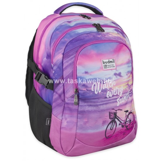 EDWIN 23 ovális Budmil hátizsák, iskolatáska lila-rózsaszín biciklis 10110149-S67