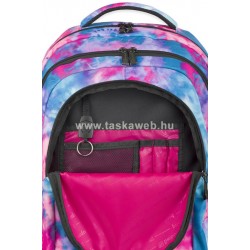 EDWIN 23 ovális Budmil hátizsák, iskolatáska kék-rózsaszín-fehér batikolt mintás 10110149-S69