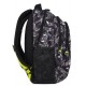 PORTIA 23 ovális Budmil hátizsák, iskolatáska fekete, szürke mintás 10110254-S12