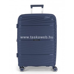 Gabol KIBA kék négykerekű bővithető közepes bőrönd GA-1220M