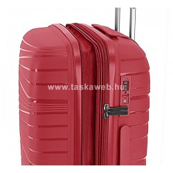 Gabol KIBA piros négykerekű bővíthető nagy bőrönd GA-1220L