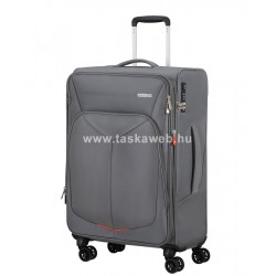 American Tourister SUMMERFUNK titánium szürke négykerekű bővíthető közepes bőrönd 124890-T491