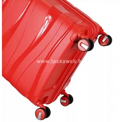 BONTOUR FLOW piros közepes bőrönd M