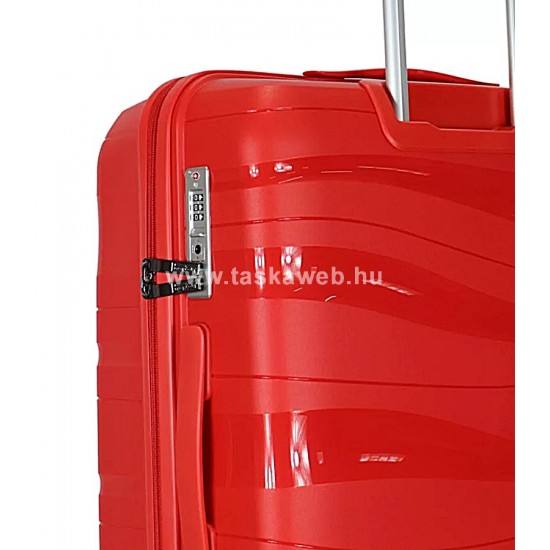 BONTOUR FLOW piros közepes bőrönd M