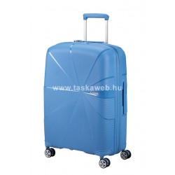 American Tourister STARVIBE négykerekű kék közepes bővíthető bőrönd 146371-A033