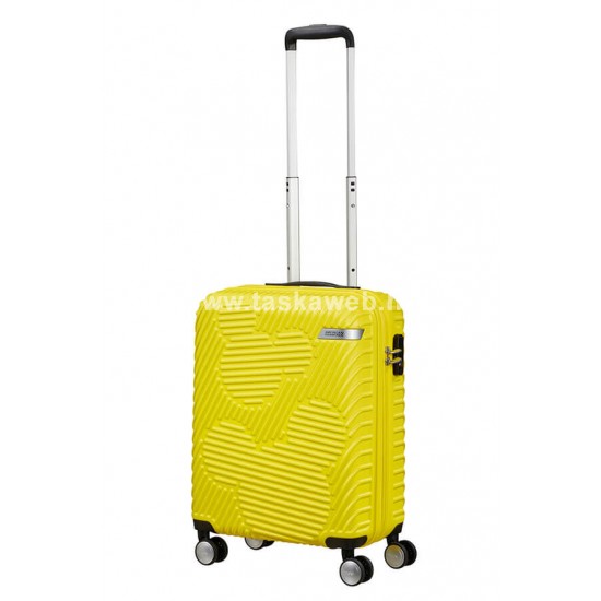 American Tourister MICKEY CLOUDS négykerekű sárga bővíthető kabinbőrönd 147087-A100