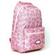 Heavy Tools 22 ELINOR rózsaszín, mályva levél mintás laptoptartós hátizsák 15,6"