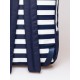 Haevy Tools 23 ELENA A/4-es, szögletes, kék-fehér csíkos rátétes női divathátizsák