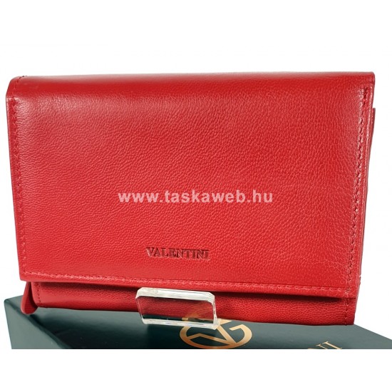 Valentini piros, közepes , belső zippes női bőr pénztárca 306884