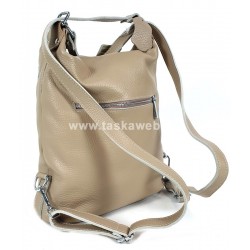 Karen IDA hátizsákká alakítható homokbézs bőr divattáska K-SK19Bis