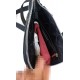 GIUDI fekete, aszimmetrikus, fém zippes kis bőr táska G5795AE-03