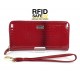 KROKOMANDER piros krokkó lakk, körzippes, fogós pénztárca-RFID védett SKJ11-007