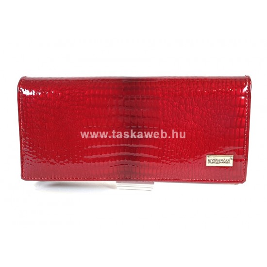 KROKOMANDER piros, nagy, külső irattartós, belső keretes női bőr pénztárca SKJ11-029