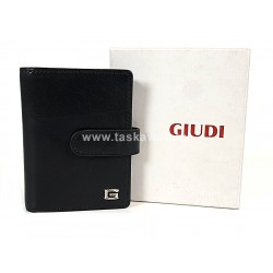 Giudi "G" emblémás fekete álló kártyatartó 7007GPGD-03