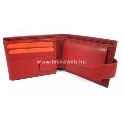 PIERRE CARDIN RF védett, kis nyelves piros pénztárca PC21255