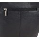 Rialto fekete, keskeny, fedeles, átvetős kis bőr táska RT5419AE-03
