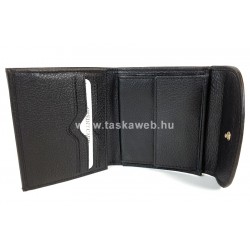 Rialto fém logós kis fekete női pénztárca RP6470Q-03