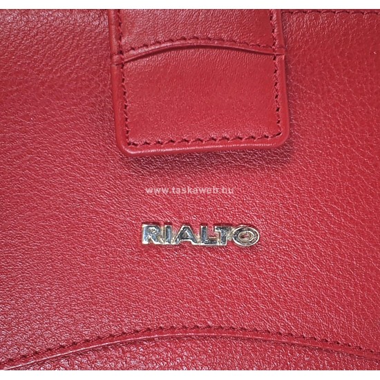 RIALTO piros, nyelves, fém márkafeliratos pénz-és irattárca RP6525NAE-05