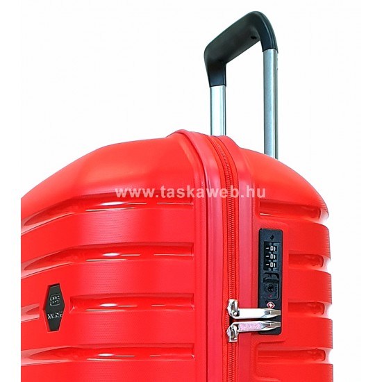 Touareg négykerekes piros kis bőrönd TG663 S-piros
