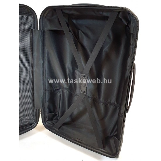 Touareg négykerekes fekete kis bőrönd TG663 S-fekete