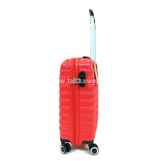 American Tourister ACTIVAIR négykerekű koral piros S,M, L bőrönd szett-3db