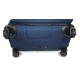 Touareg négykerekes, kék cirmos, 2 részes bőröndszett TG-6650/szett-2db M,-táska