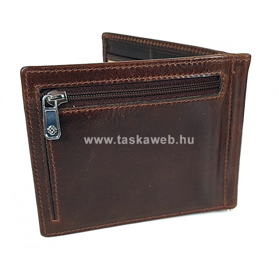 Samsonite  VEGGY RFID védett barna csapópántos dollár pénztárca 147781-1251