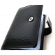 Absolut Leather fekete krokkó lakk bőr álló kártyatartó F5244