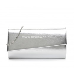 TAMARIS Amalia ezüst, fémes hatású, ferde fedeles alkalmi táska 32812-830