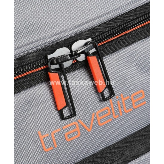Travelite BASICS szürke-narancs bővíthető, két részes gurulós utazótáska 70cm 96276-04