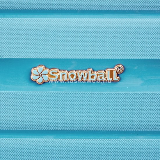 SNOWBALL kereszt bordás 3 részes aquakék bővíthető bőröndszett -SB49209 Blue 3db
