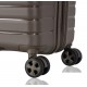 SNOWBALL kereszt bordás barna bővíthető nagy bőrönd -SB49203-Barna L