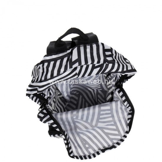 Reisenthel MINI-MAXI fekete-fehér zebra mintás összecsukható hátizsák AP1032