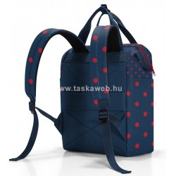 Reisenthel ALLROUNDER R ECO kék, piros pettyes, 2in1 táska-hátizsák JR3075