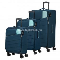American Tourister POWERTRIP négykerekű, 3 részes bőröndszett-Kék-világoskék
