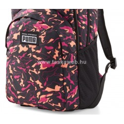 PUMA 22 Academy fekete- pink-koral mintás laptoptartós hátizsák P077301-20