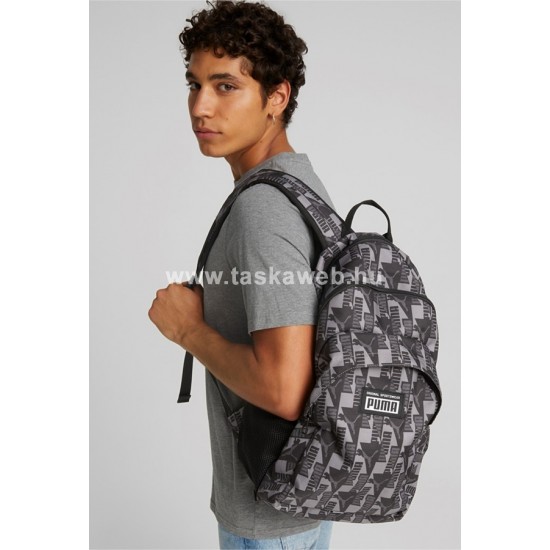 PUMA Academy fekete-szürke végtelenített logó nyomatos laptoptartós hátizsák 079133-04
