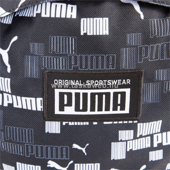 PUMA Academy szürke-fehér puma feliratos, logó mintás laptoptartós hátizsák 079133-20