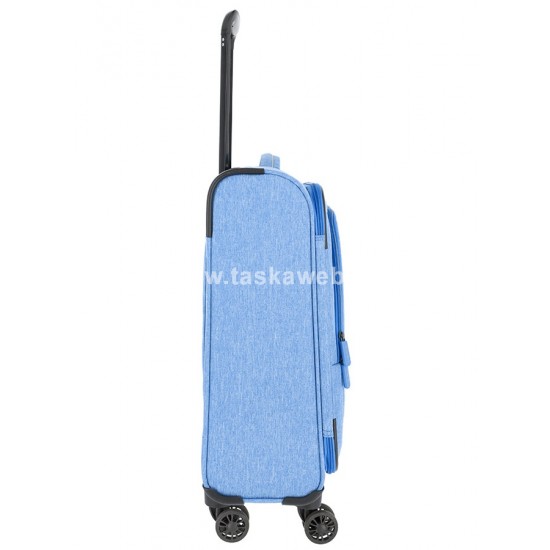 Travelite BOJA 2 db-os, négykerekű bőrönd szett S+L-kék