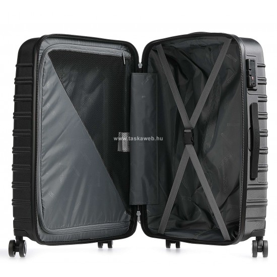 American Tourister ACTIVAIR négykerekű fekete S,M bőrönd szett-2db