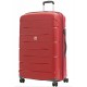Roncato FLIGHT DLX piros négykerekes, bővíthető zippes nagy bőrönd R-3461