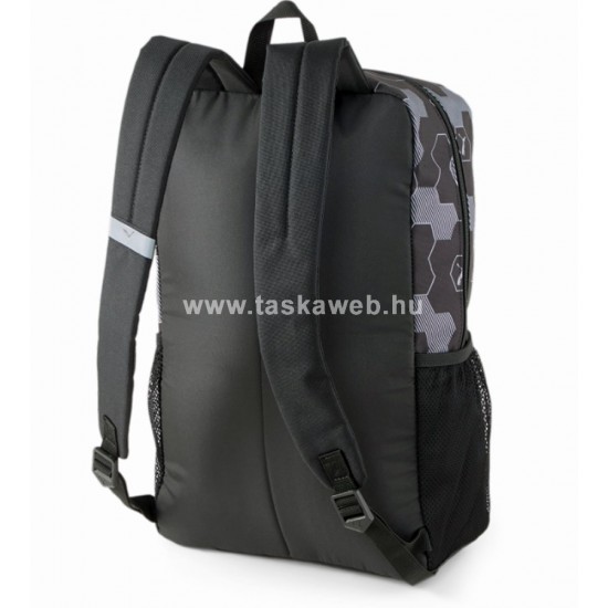 PUMA Beta laptoptartós hátizsák- fekete, hatszög mintás-feliratos P079511-01
