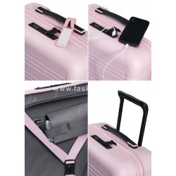 American Tourister NOVASTREAM négykerekű bővíthető, USB zsebes-csatlakozós kabinbőrönd 139275