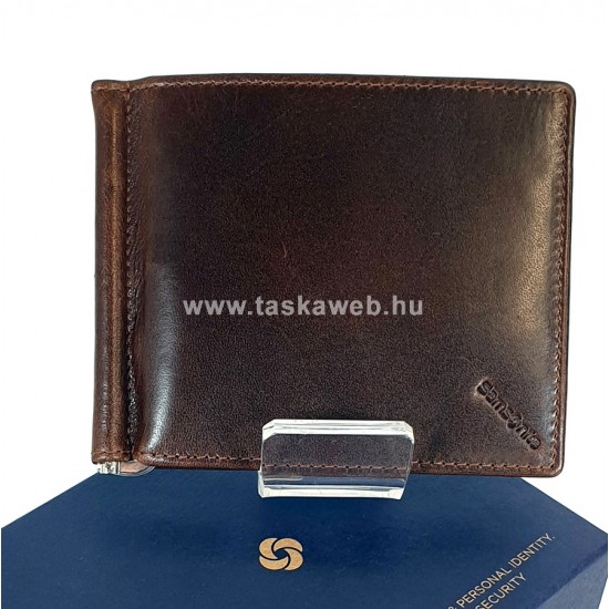 Samsonite  VEGGY RFID védett barna csapópántos dollár pénztárca 147781-1251