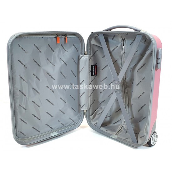 KROKOMANDER kétkerekű, kék-rózsaszín 2db-os kabinbőrönd szett  KR1002